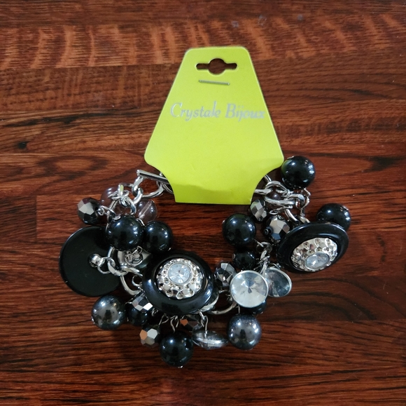 Crystale Bijoux Black Bead Bracelet - Picture 2 of 4
